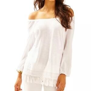 Lilly Pulitzer Alia Top in Resort White Size Small